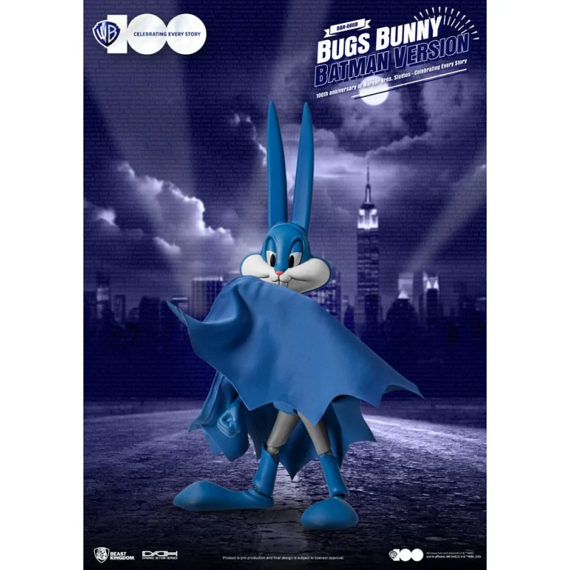 Warner Brothers figurine Dynamic Action Heroes 1/9 100th Anniversary of Warner Bros. Studios Bugs Bunny Batman Ver. 17 cm