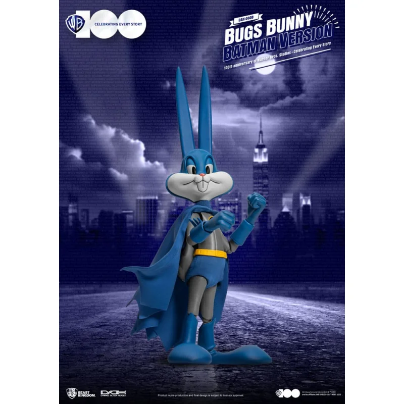 Warner Brothers figurine Dynamic Action Heroes 1/9 100th Anniversary of Warner Bros. Studios Bugs Bunny Batman Ver. 17 cm