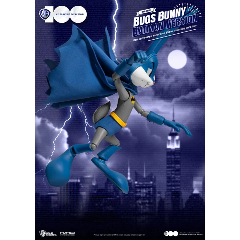 Warner Brothers figurine Dynamic Action Heroes 1/9 100th Anniversary of Warner Bros. Studios Bugs Bunny Batman Ver. 17 cm