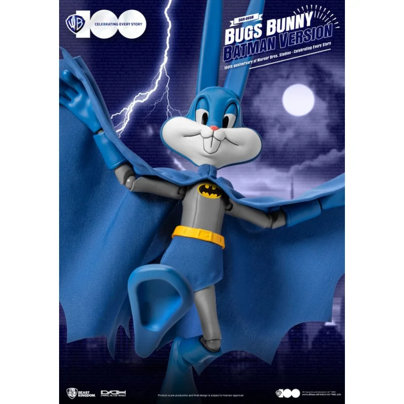 Warner Brothers figurine Dynamic Action Heroes 1/9 100th Anniversary of Warner Bros. Studios Bugs Bunny Batman Ver. 17 cm