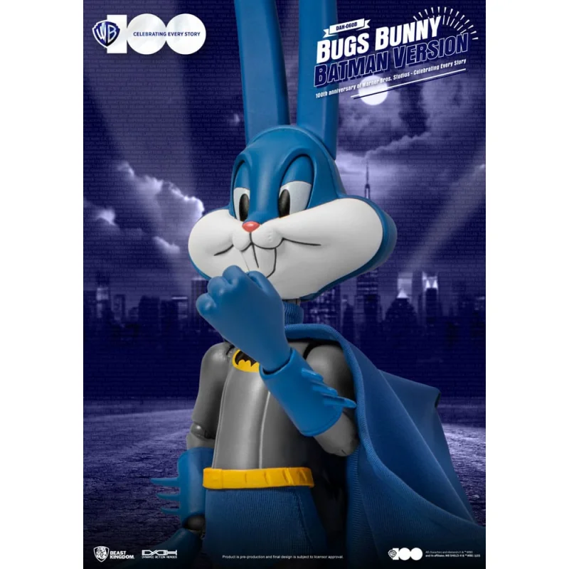 Warner Brothers figurine Dynamic Action Heroes 1/9 100th Anniversary of Warner Bros. Studios Bugs Bunny Batman Ver. 17 cm