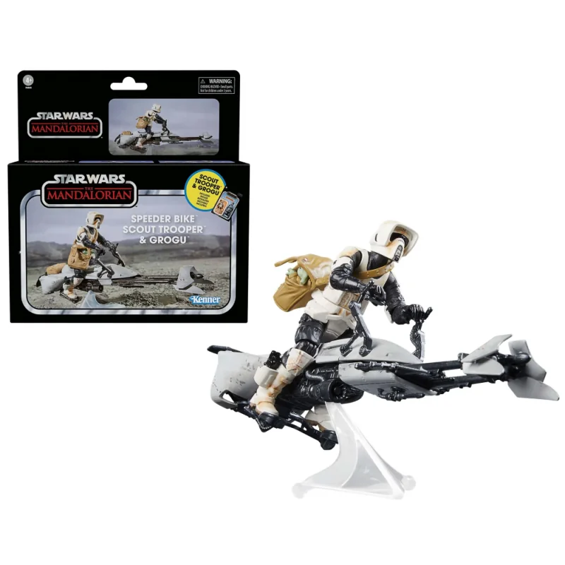 MANDALORIAN -Speeder Bike & Scout Trooper -Fig Vintage Collection 10cm