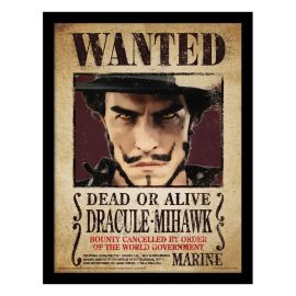 One Piece Netflix poster encadré Collector Print Mihawk Wanted