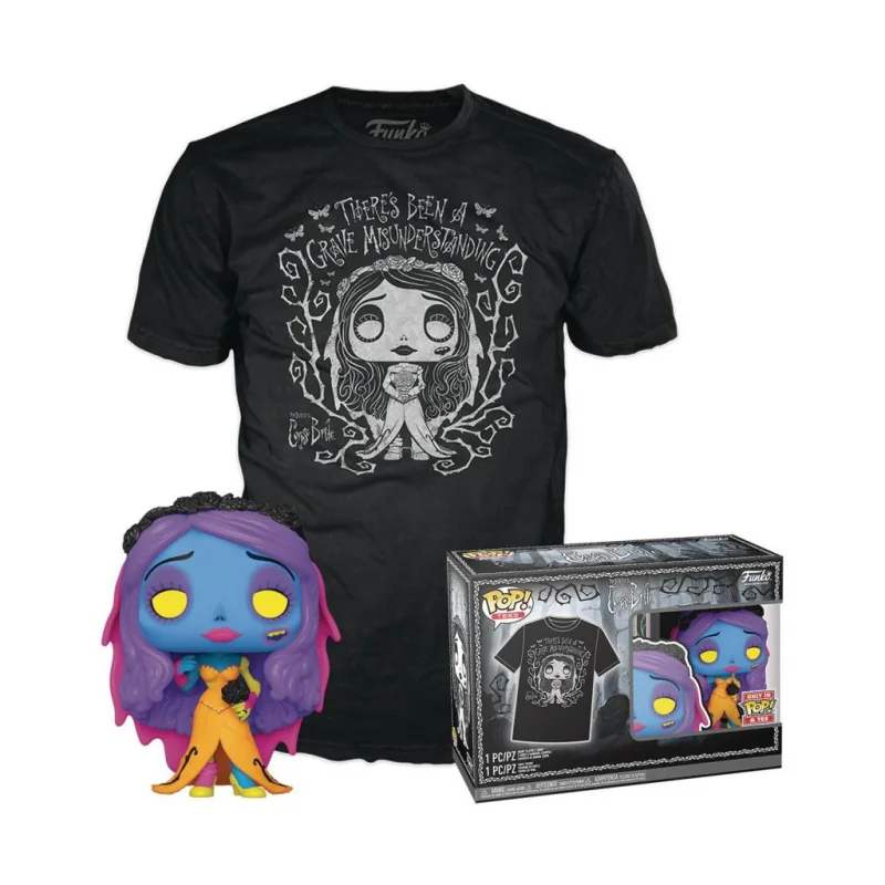 CORPSE BRIDE - Booble Head POP N° 1370 - Emily (BLKLT) +T-shirt (L)