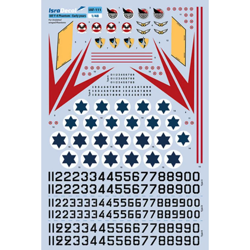 Décal IAF Early McDonnell F-4E Phantom 'Kurnass'