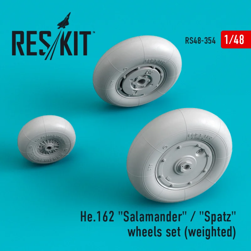 Roue Reskit Heinkel He 162 Salamander Spatz wheels set weig