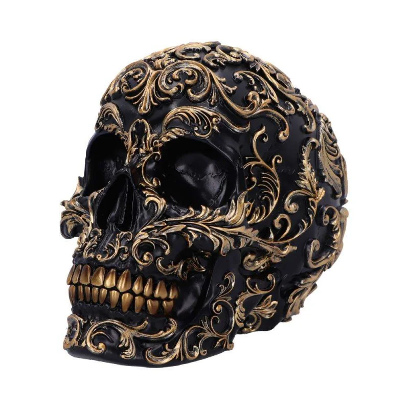 Renaissance Black And Gold Skull