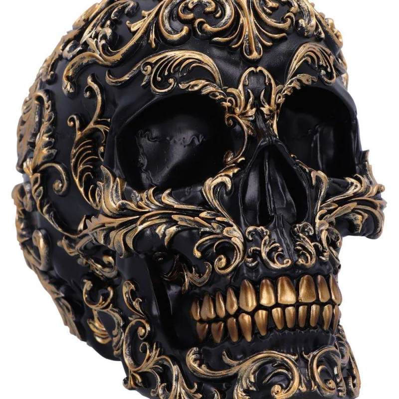 Renaissance Black And Gold Skull