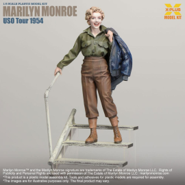 Maquette Marilyn Monroe figurine Plastic Model Kit 1/8 USO Tour 1954 25 cm