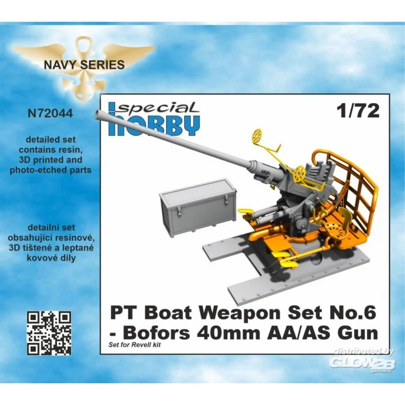 PT Boat Weapon Set No.6 - Bofors 40mm AA/AS Gun 1/72