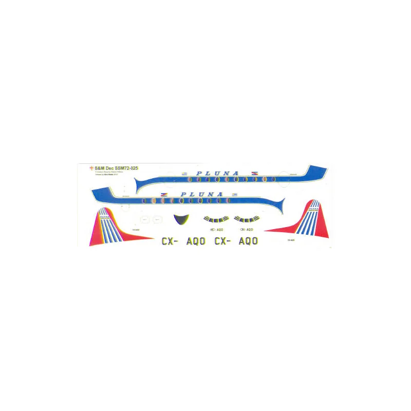 Vickers Viscount Pluna (MB) (it says 1:72nd on the decal and on the instructions but it is 1:144)