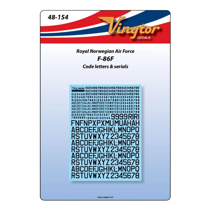 North-American F-86F Sabre, Squadron codes & serials, RNoAF