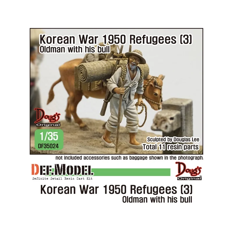 1/35 KOREAN WAR REFUSES OLD MAN WITH BULL