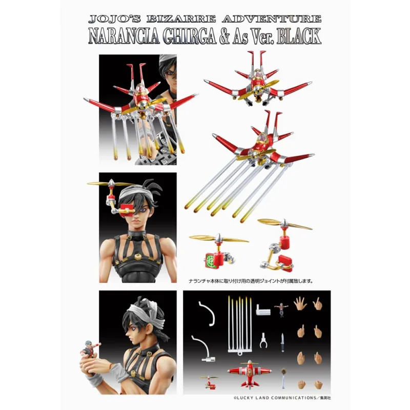 JoJo's Bizarre Adventure Golden Wind Narancia Ghirga & As Ver. Black Chozokado 15 cm