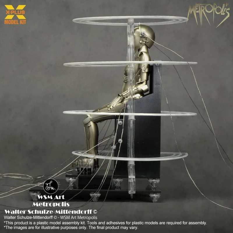 Metropolis figurine Plastic Model Kit 1/8 Maschinenmensch Seated Ver. 18 cm