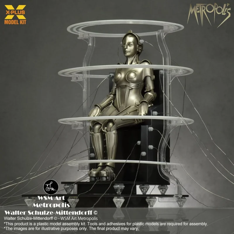 Metropolis figurine Plastic Model Kit 1/8 Maschinenmensch Seated Ver. 18 cm