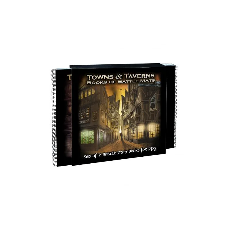 Livre plateau de jeu : Pack de 2 livres Towns & Taverns (60x60cm) LBM016