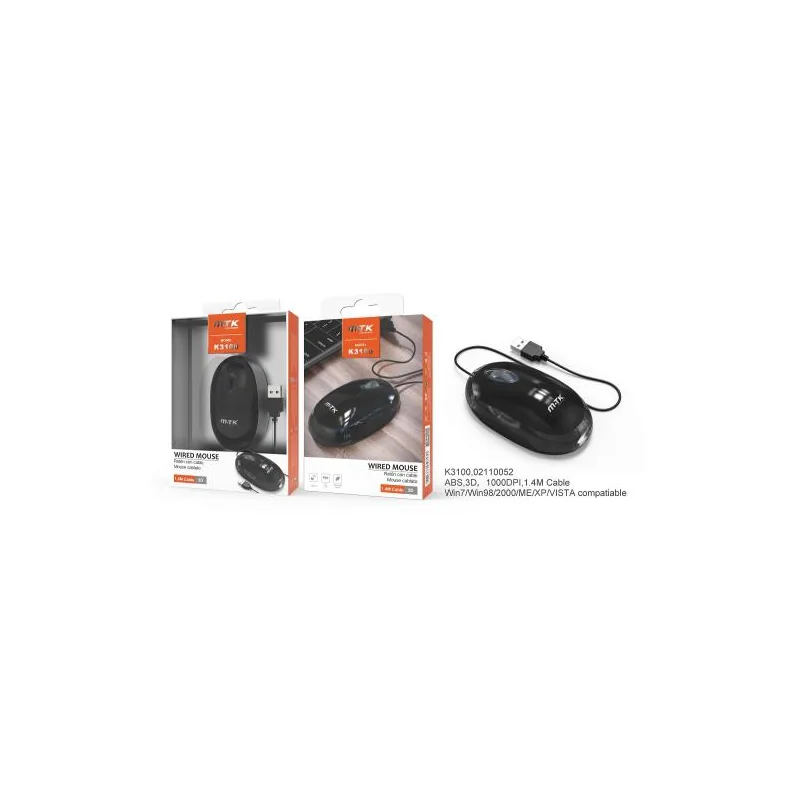 Souris Optique Noire 1000 DPI