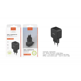 Embout Secteur Charge Rapide Type C - 3.4A max - 25W -TA0329 - Noir