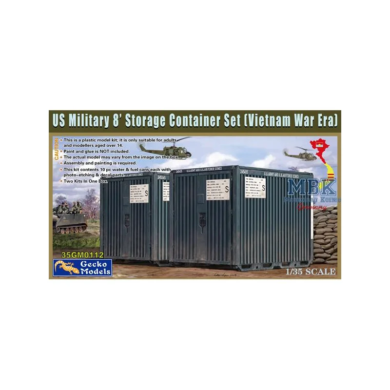 US Military 8' Storage Container Set (Vietnam War)