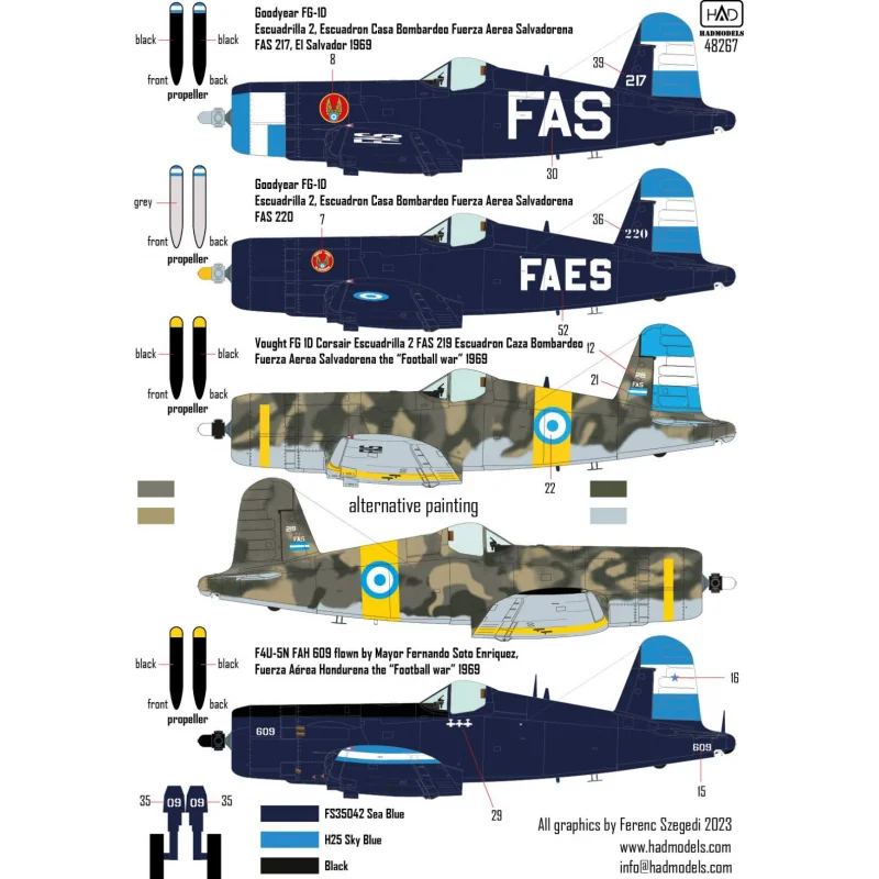 Décal Vought F4U- Corsairs Part 2