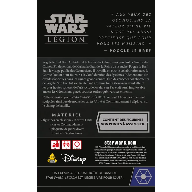 SW Legion : Sun Fac & Poggle Ext. Commandant/Agent