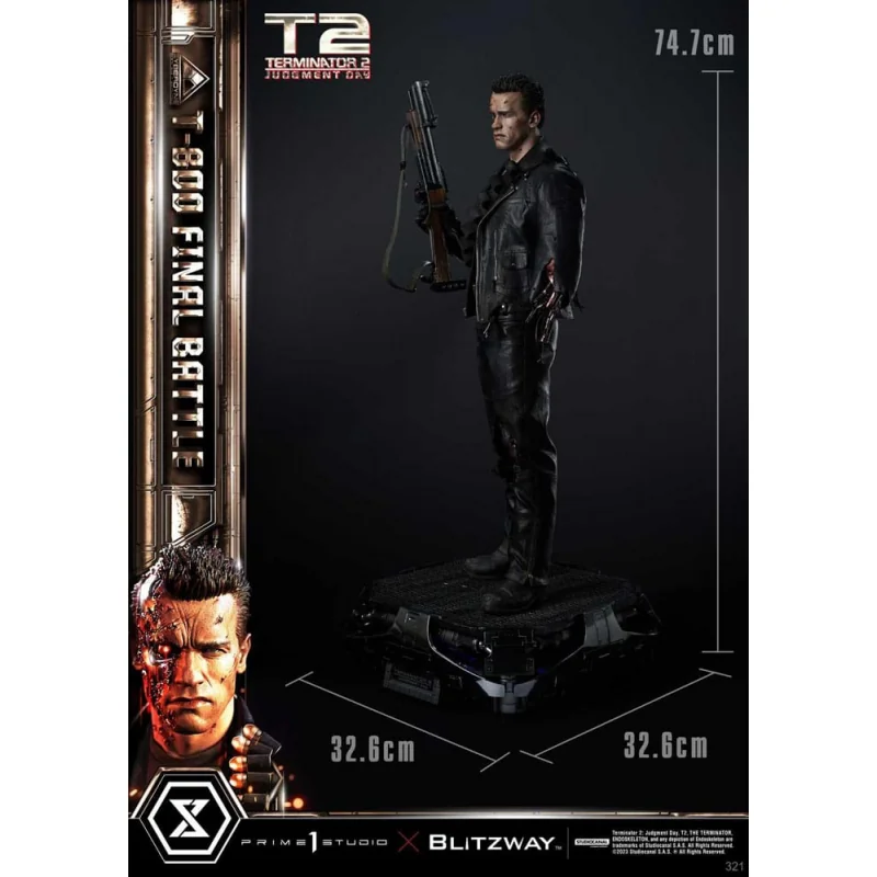 Terminator 2 statuette Museum Masterline Series 1/3 T-800 Final Battle Regular Version 75 cm