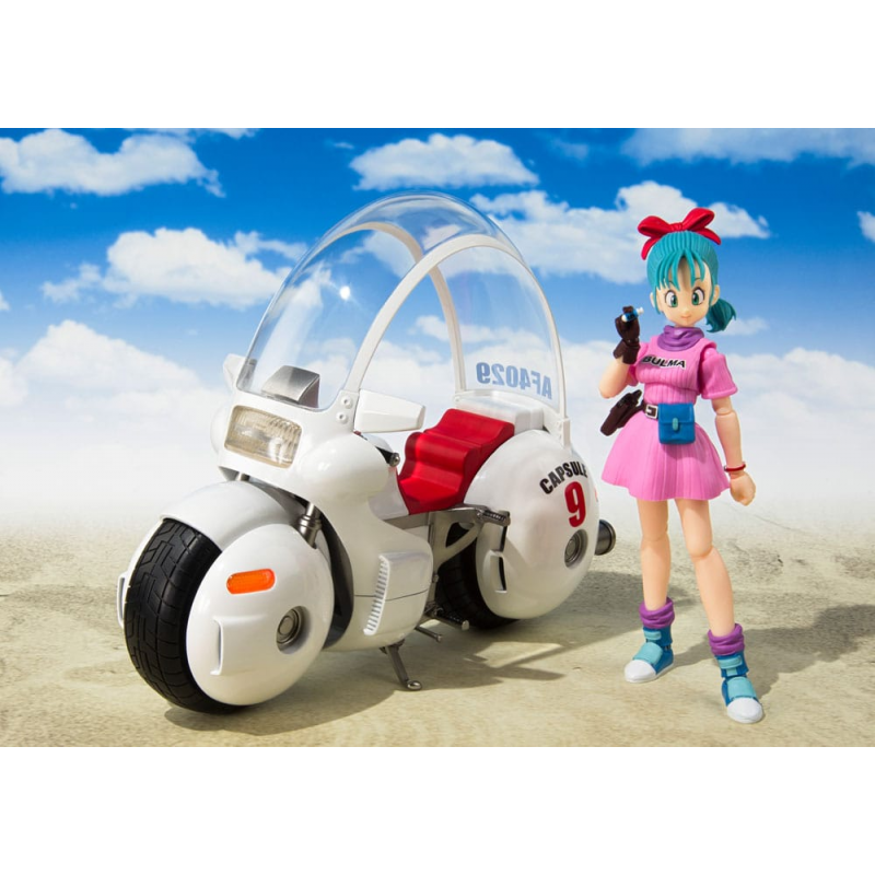 Bandai Dragon Ball Véhicule avec figurine Bulma's Motorcycle Hoipoi Capsule No.9 S.H. Figuarts 17 cm