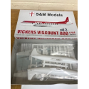 Vickers Viscount 800 MR.2.Includes window decals but no British markings.The standard Viscount kit with additional resin parts. 