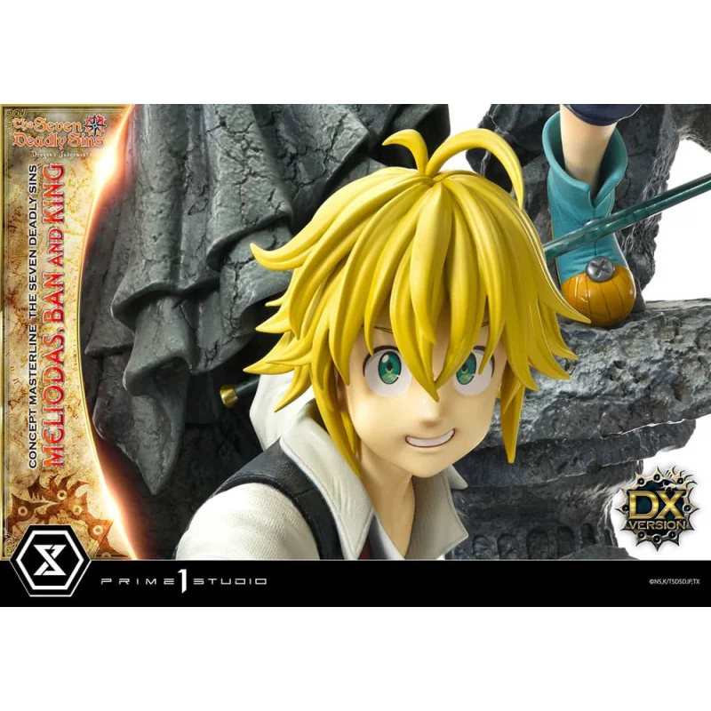 Seven Deadly Sins statuette Meliodas, Ban & King Deluxe Version 55 cm