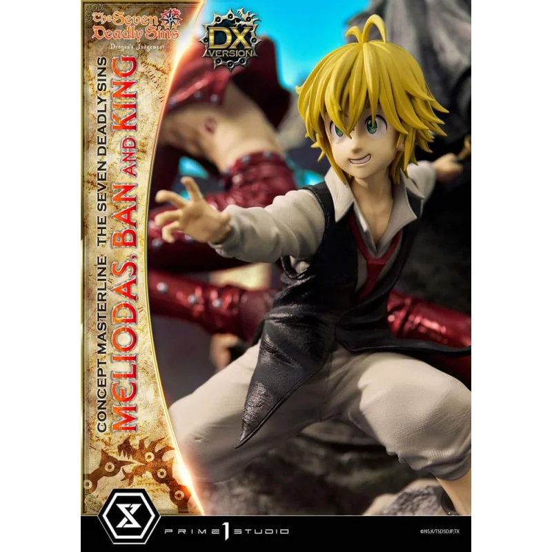 Seven Deadly Sins statuette Meliodas, Ban & King Deluxe Version 55 cm