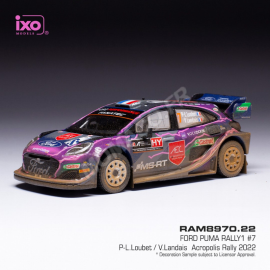 Miniature FORD PUMA RALLY 1 7 LOUBET/LANDAIS WRC RALLYE ACROPOLIS 2022