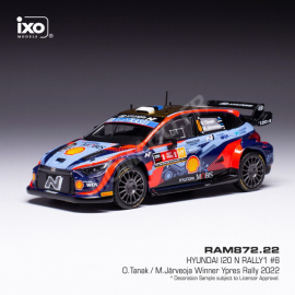 Miniature HYUNDAI I20 N RALLY 1 8 TANAK/JÄRVEOJA RALLYE YPERN WRC 2022