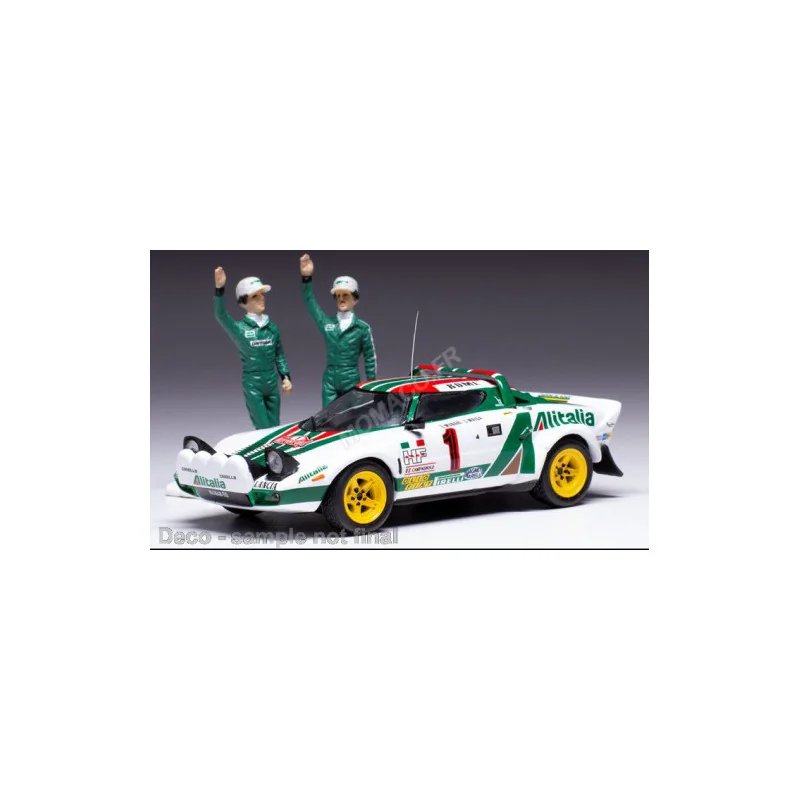 LANCIA STRATOS HF 1 MUNARI/MAIGA RALLY MONTE CARLO 1977 1ER AVEC FIGURINES