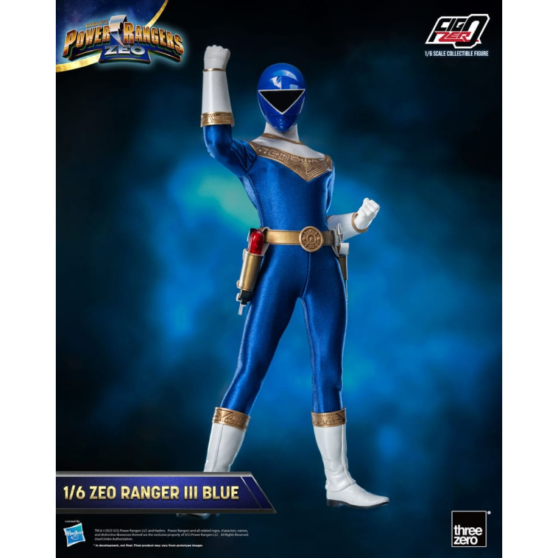 ThreeZero Power Rangers Zeo figurine FigZero 1/6 Ranger III Blue 30 cm