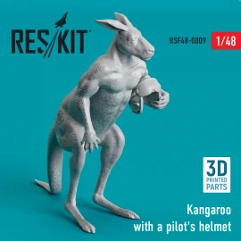 Kangaroo with a pilot's helmet (3D Printed)