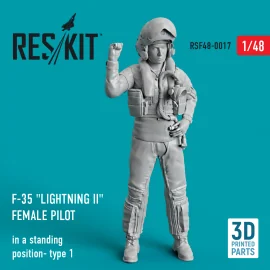 F-35 'Lightning II' female pilot (in a standing position- type 1) (3D Printed)