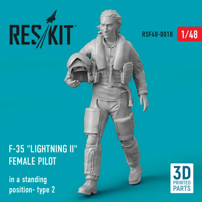 F-35 'Lightning II' female pilot (in a standing position- type 2) (3D Printed)