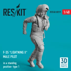 F-35 'Lightning II' male pilot (in a standing position- type 1) (3D Printed)