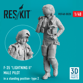 F-35 'Lightning II' male pilot (in a standing position - type 2) (3D Printed)