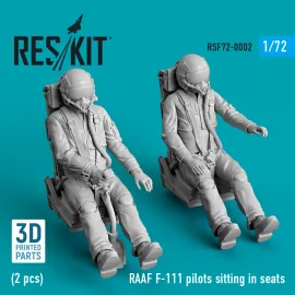 RAAF F-111 pilots sitting in seats (2 pcs) (3D Printed)