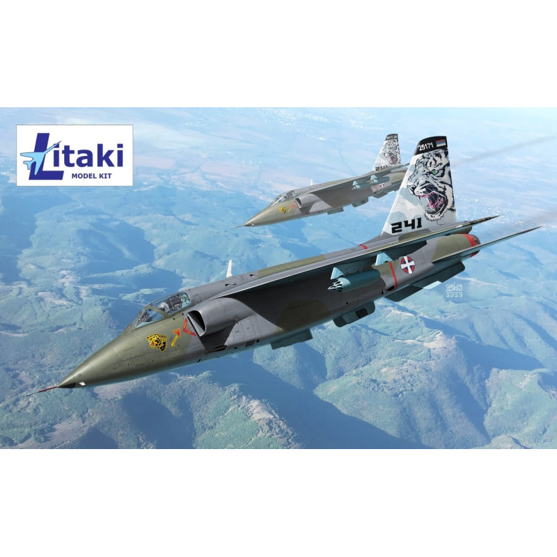 Maquette d'avion Soko J-22 Orao. Single-seat attack aircraft Highly detailed assembly-207 parts