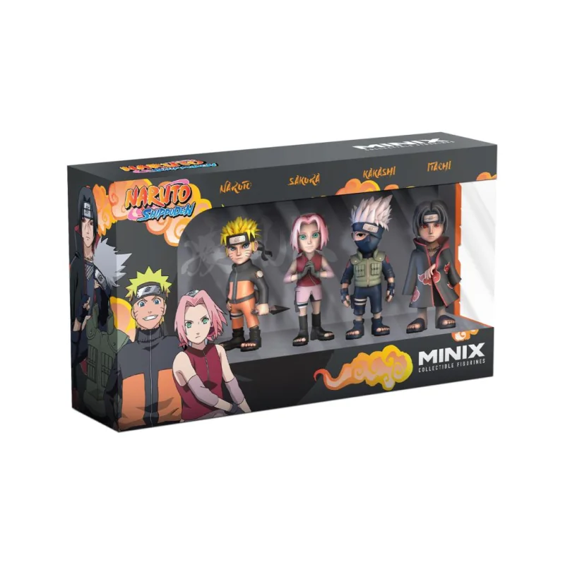 NARUTO SHIPPUDEN - Naruto, Kakashi, Sakura & Itachi - Pack 4 Figure Minix 7cm