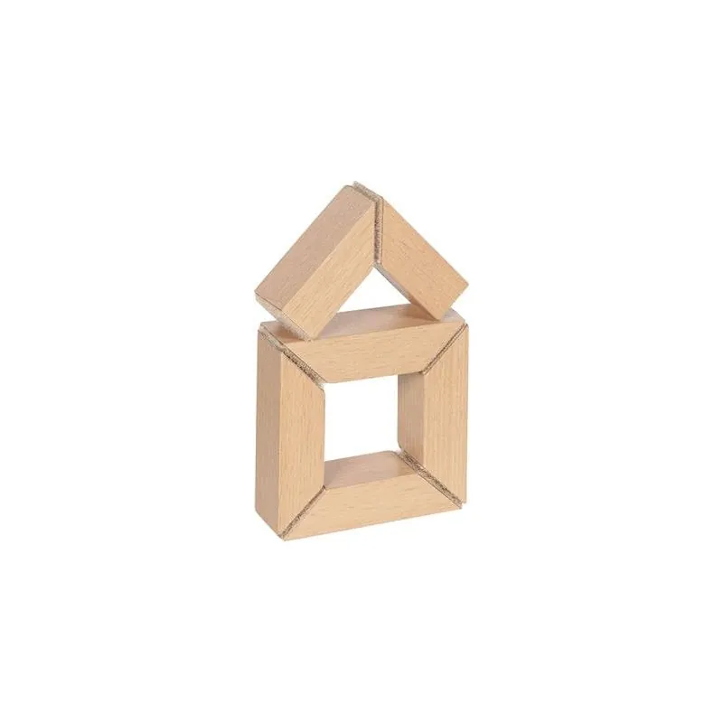 BLOCS de CONSTRUCTION à SCRATCH, 11 pièces, scie 26,5x9x1,2cm, bois, 2+