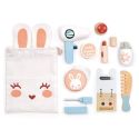 Mentari Jeu de Rôle: SET DE MAQUILLAGE BUNNY 25x20x7,5cm, 9 pièces dans un sac en coton, en bois, en boîte, 3+