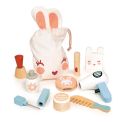 Mentari Jeu de Rôle: SET DE MAQUILLAGE BUNNY 25x20x7,5cm, 9 pièces dans un sac en coton, en bois, en boîte, 3+