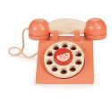 Mentari Jeu de Rôle: TÉLÉPHONE RING RING 15x12,5x8,5cm, en bois, en boîte, 2+