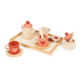 Mentari Cuisine: SET DE PLATEAUX À THÉ 23x16x9cm, 11 pièces, en bois, en boîte, 3+