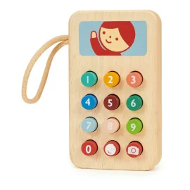 Mentari Jeu de Rôle: TÉLÉPHONE MOBILE 6,3x2,5x11cm, en bois, en boîte, 2+