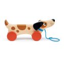 Mentari Bambino: CHIEN À TIRER 26x6x11cm, en bois, en boîte, 18m+